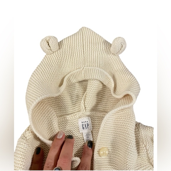 Duo button cardigans with bear ears ( beige and gray) - Picture 8 of 8